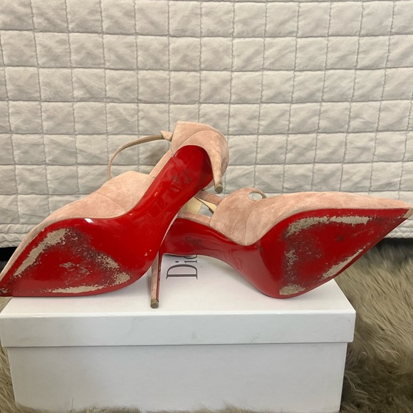 SOLD‼️Christian Louboutin pink suede heel- 42 - Picture 7 of 14
